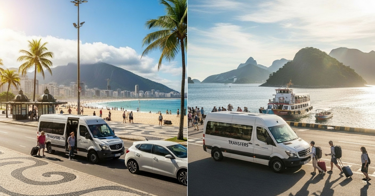 Les invités profitent d’un trajet sans stress le long de Copacabana et aussi depuis l’Ilha Grande à Rio de Janeiro, Brésil